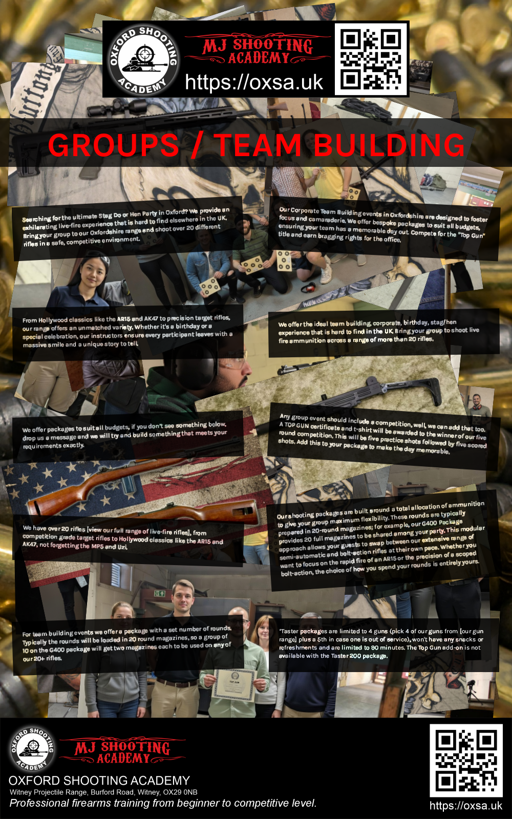 Historic rifle display with expert safety instruction