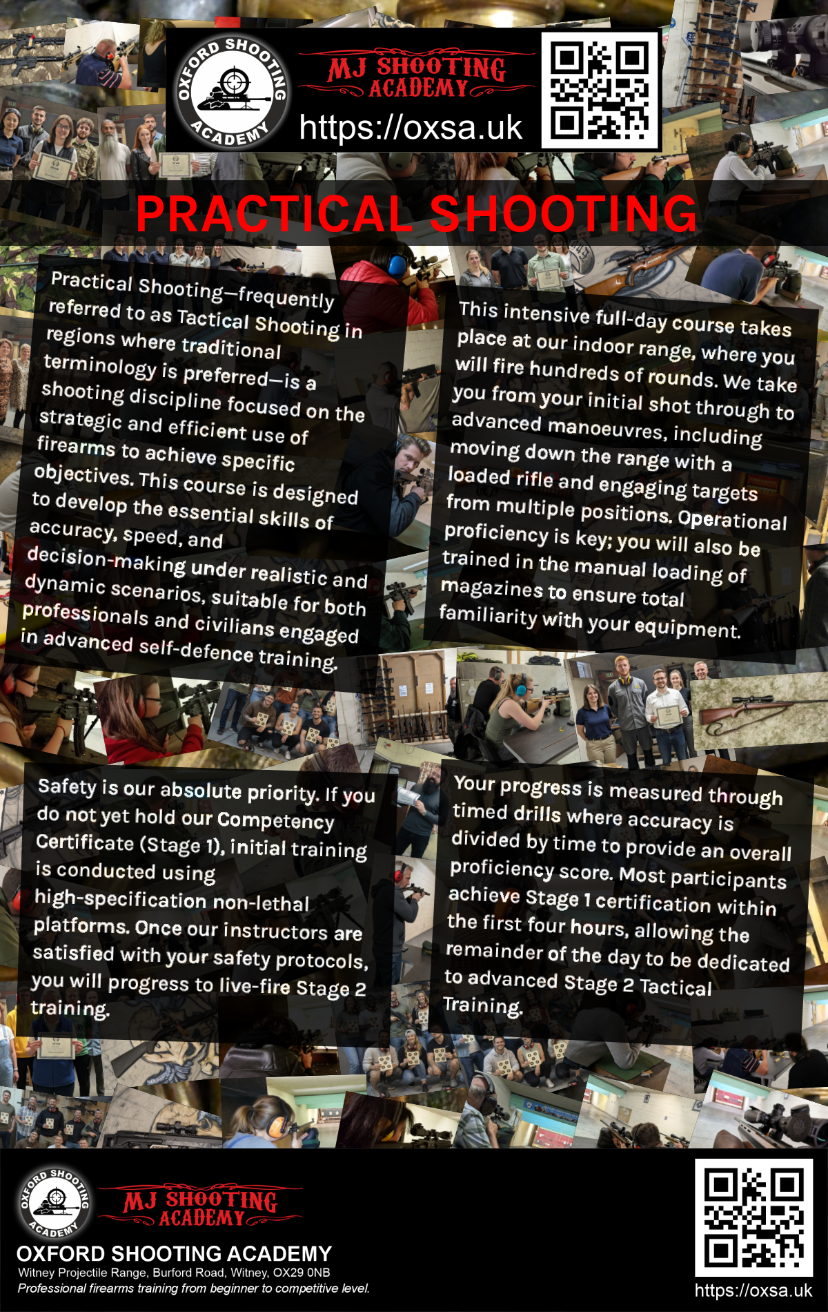 Indoor range shooting providing a unique experience day