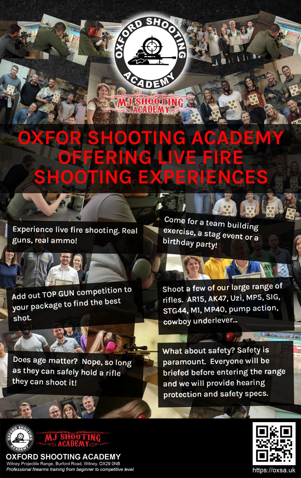 Target practice activity designed for corporate and group events