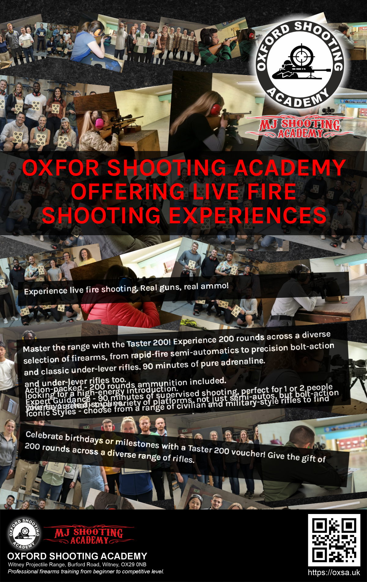 Indoor range shooting providing a unique experience day