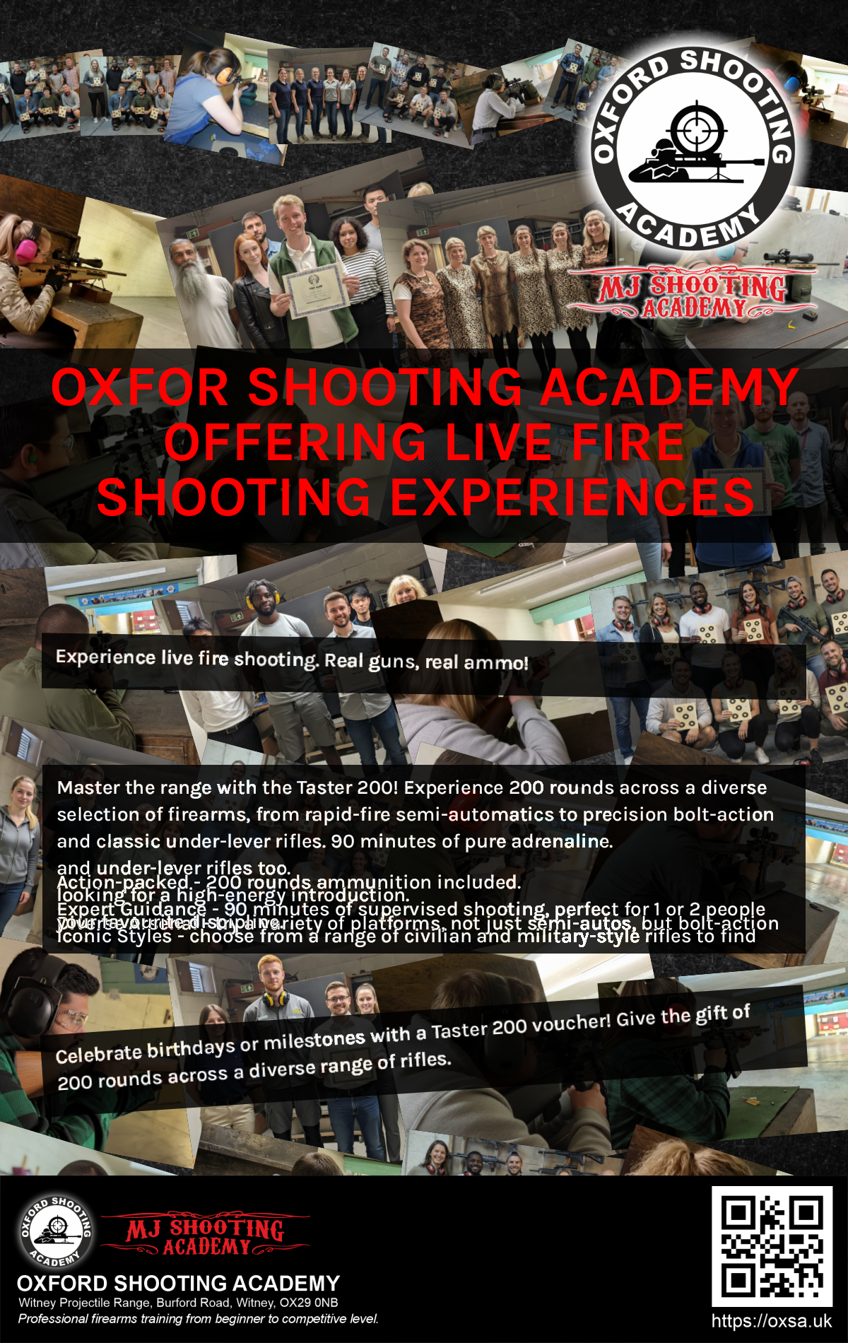 Indoor range shooting providing a unique experience day