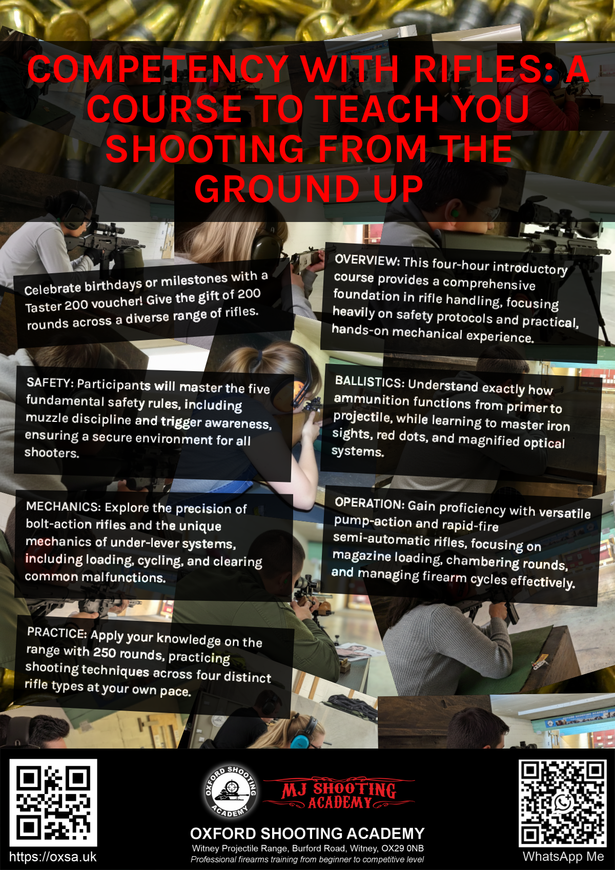 Indoor range shooting providing a unique experience day