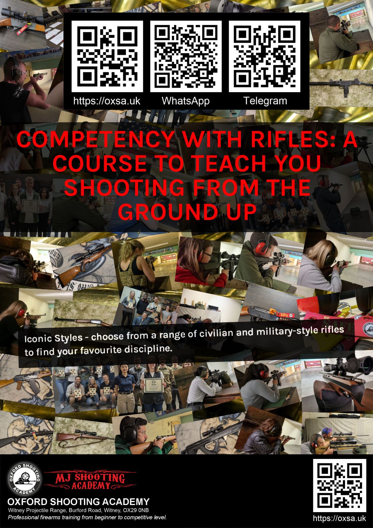 Professional shooting experience at a professional shooting range