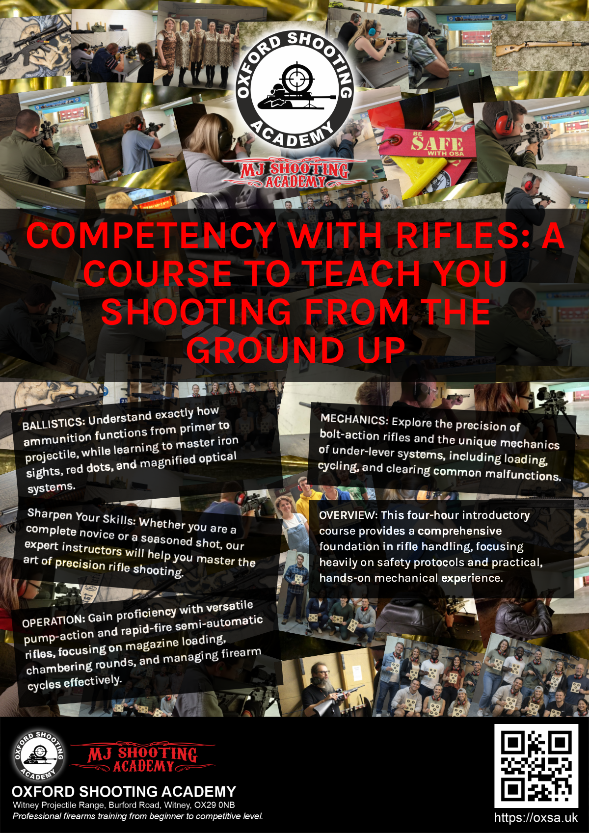 Historic rifle display with expert safety instruction