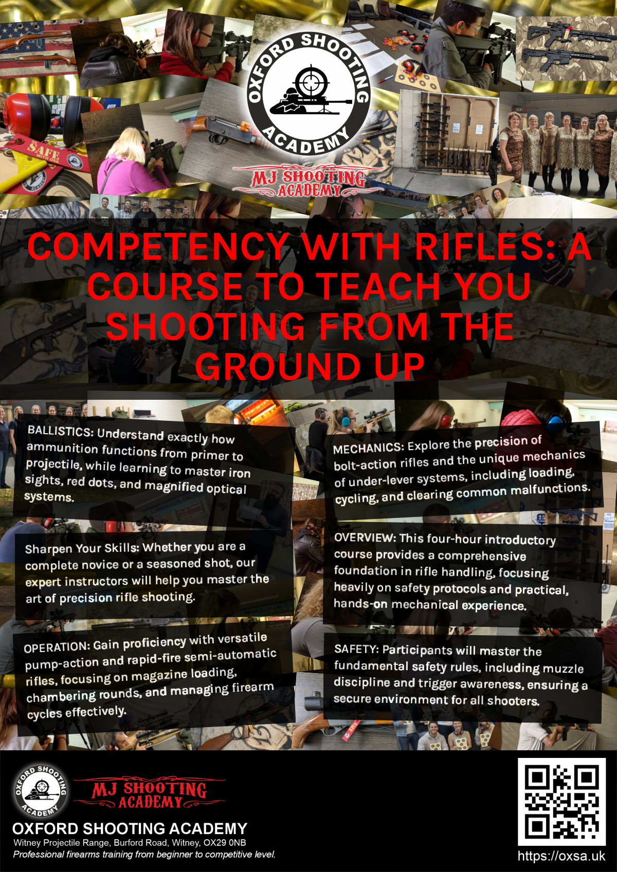 Historic rifle display with expert safety instruction