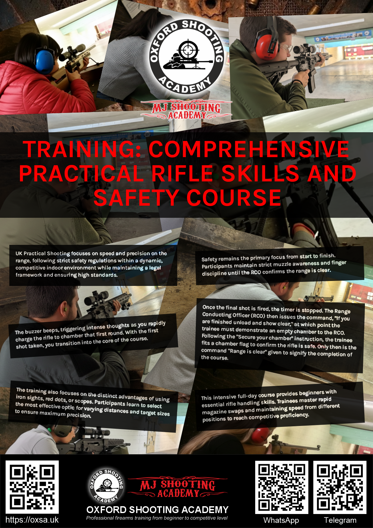 Professional shooting experience at a professional shooting range