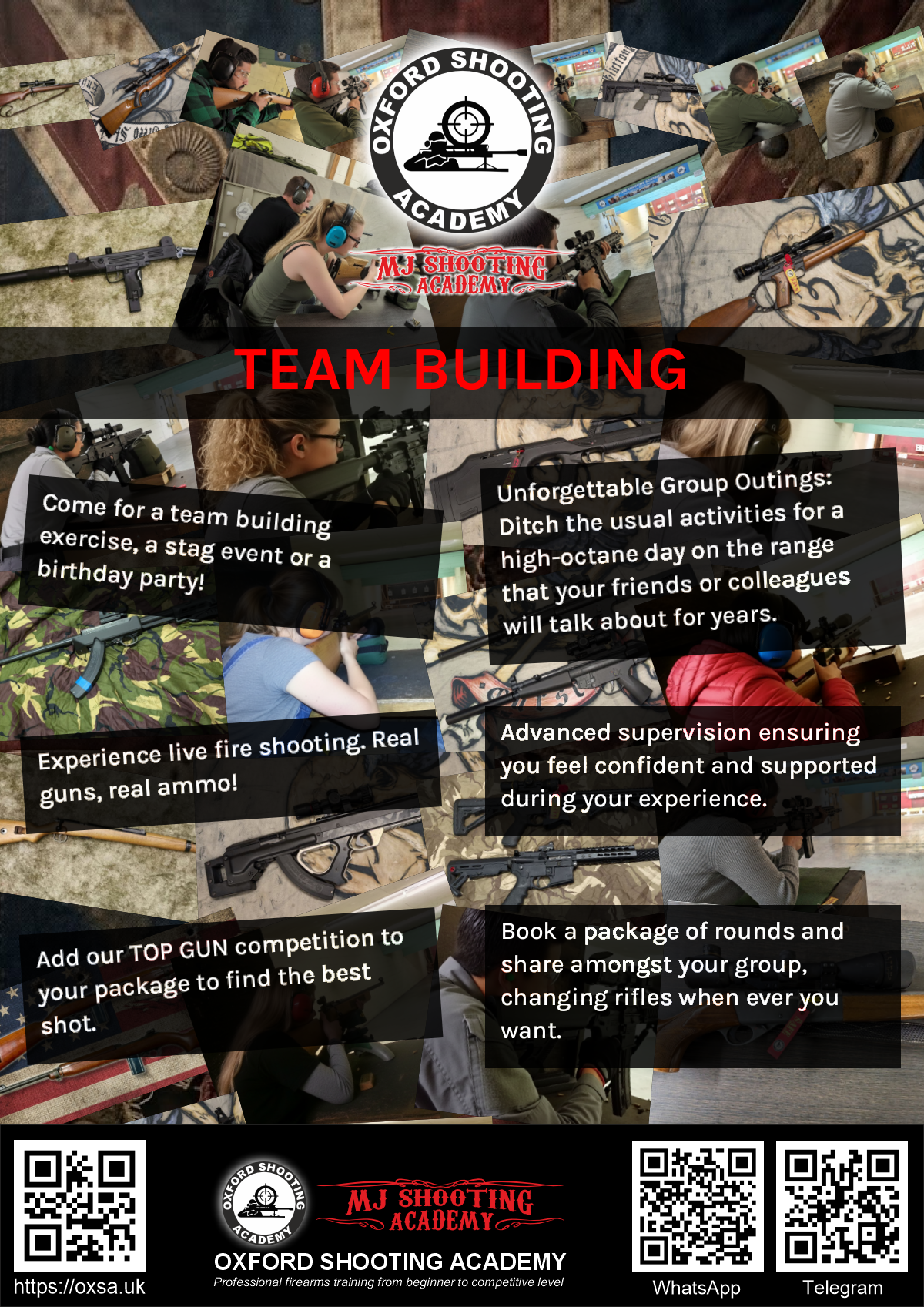 Target practice activity designed for corporate and group events