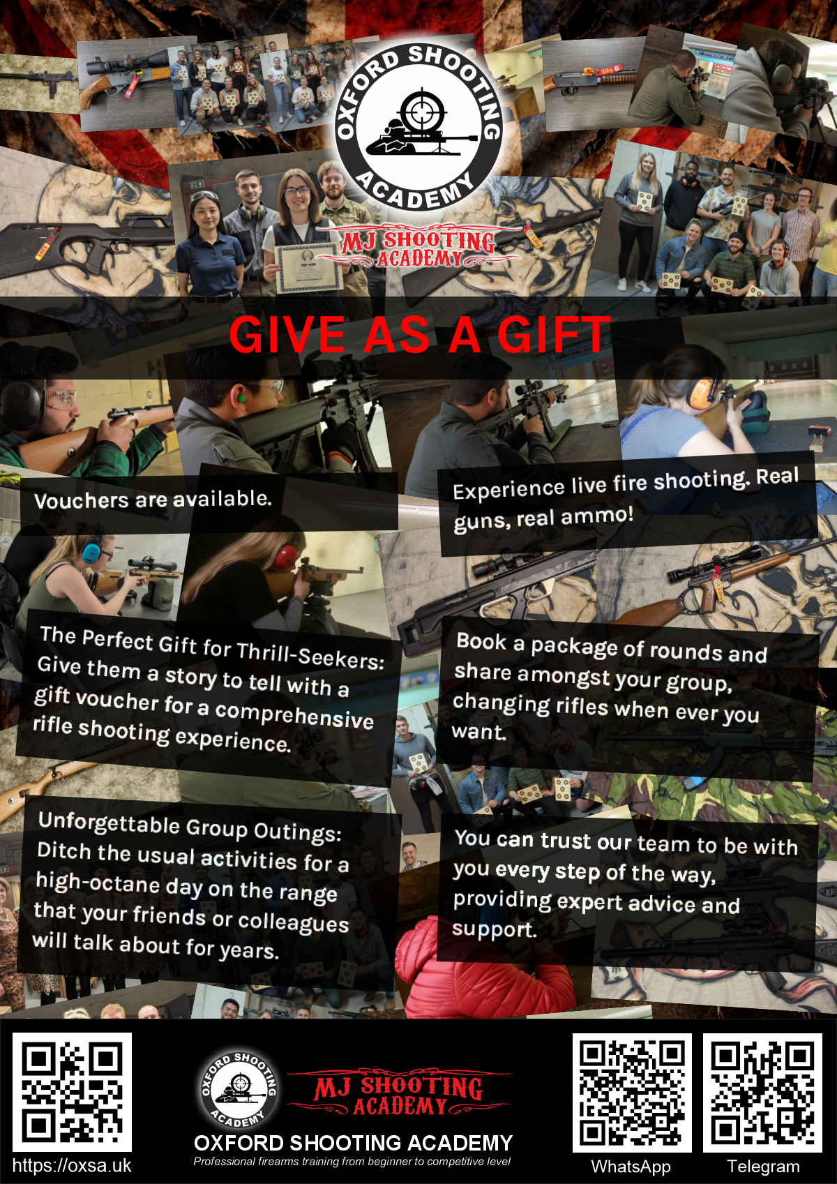 Historic rifle display with expert safety instruction