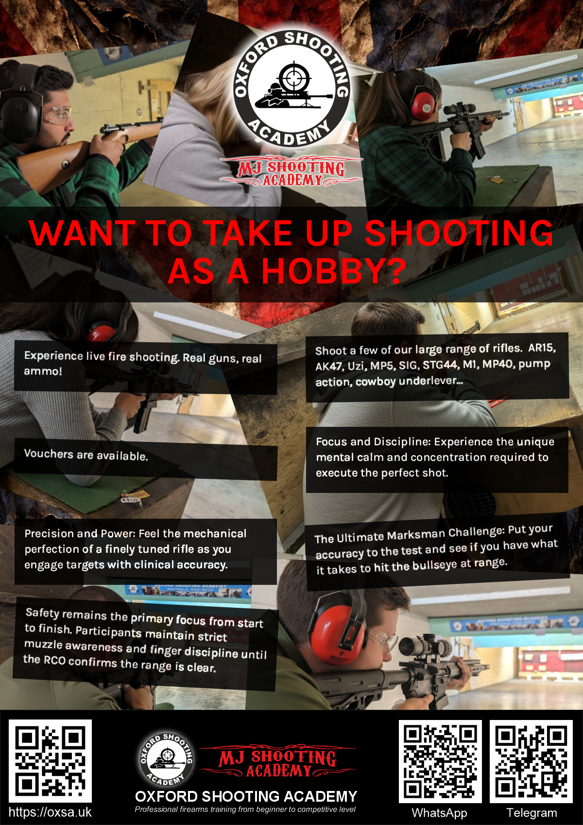 Historic rifle display with expert safety instruction