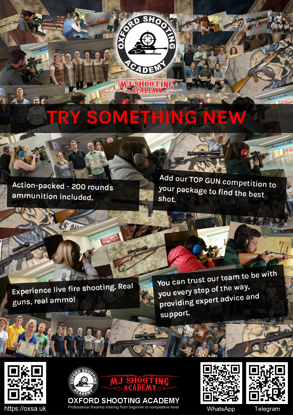 Historic rifle display with expert safety instruction