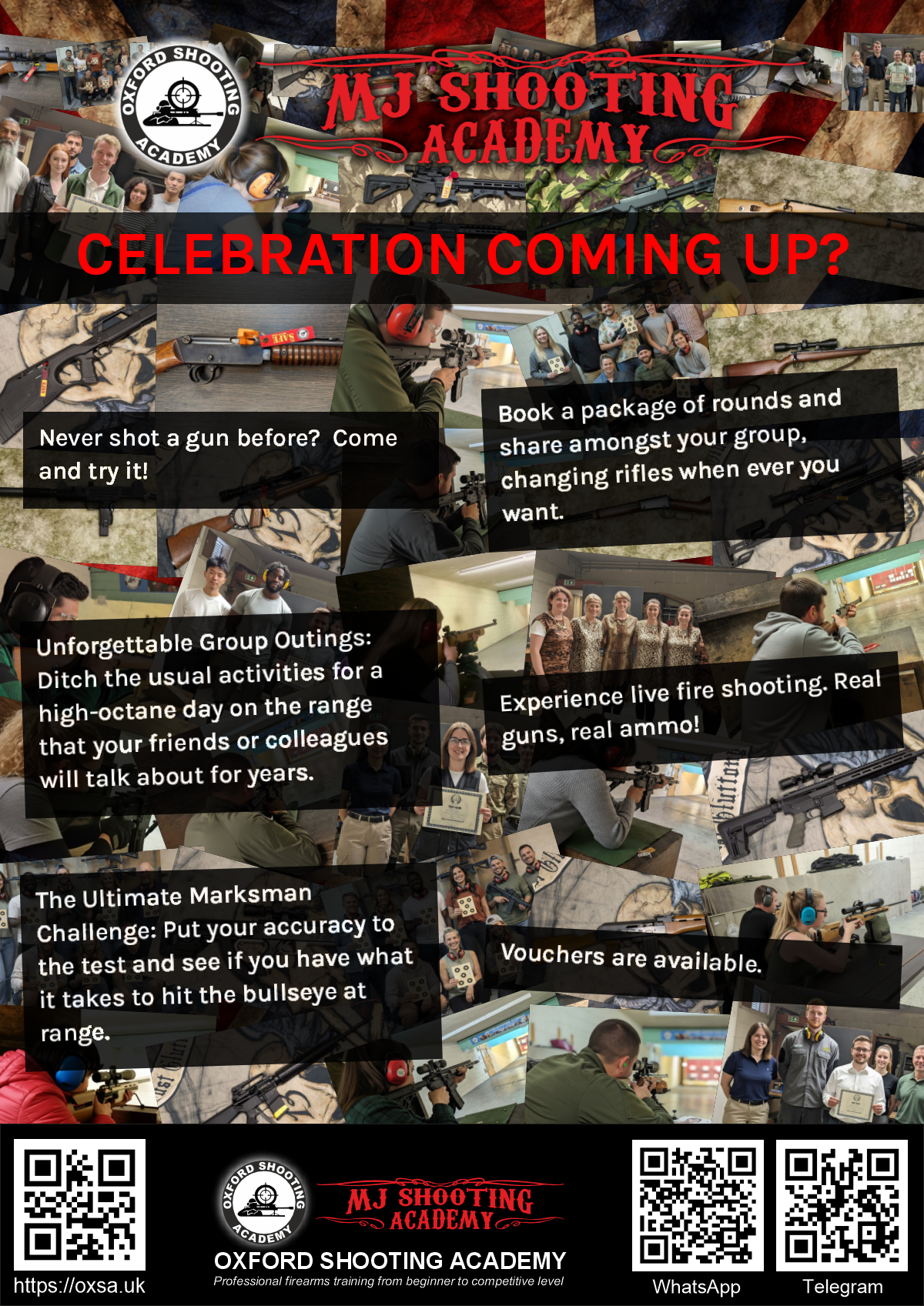 Professional shooting experience at a professional shooting range