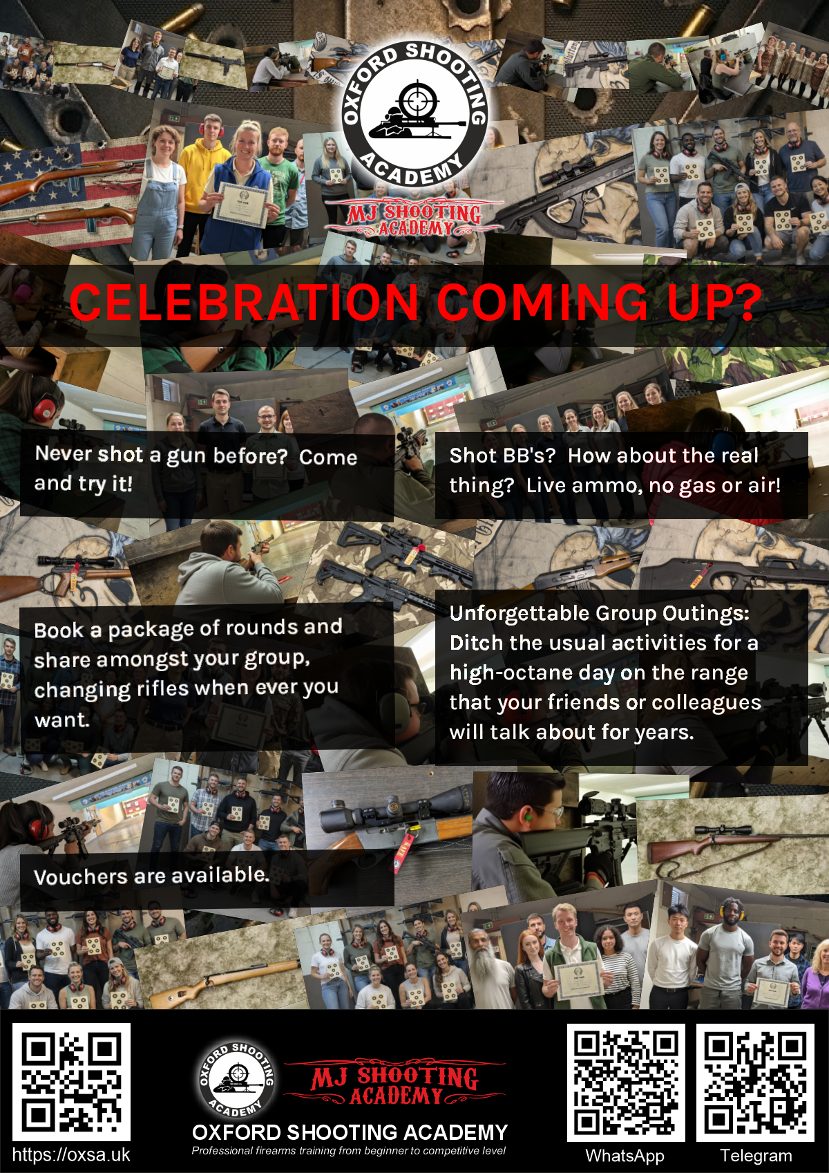 Professional shooting experience at a professional shooting range