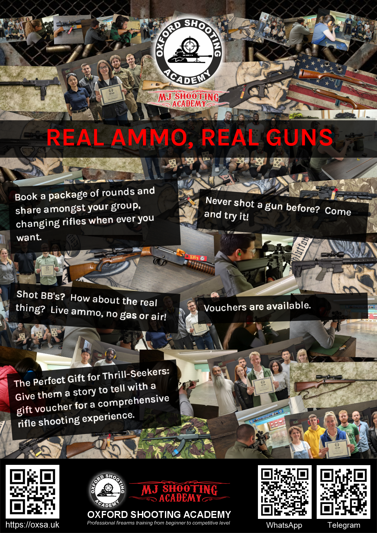 Historic rifle display with expert safety instruction