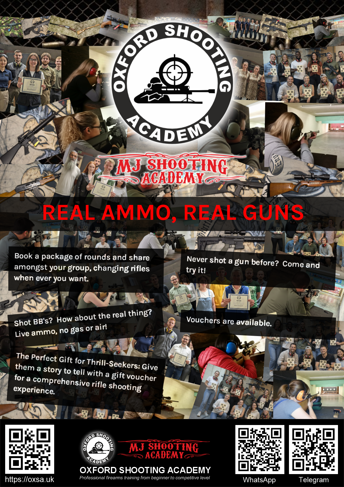 Professional shooting experience at a professional shooting range