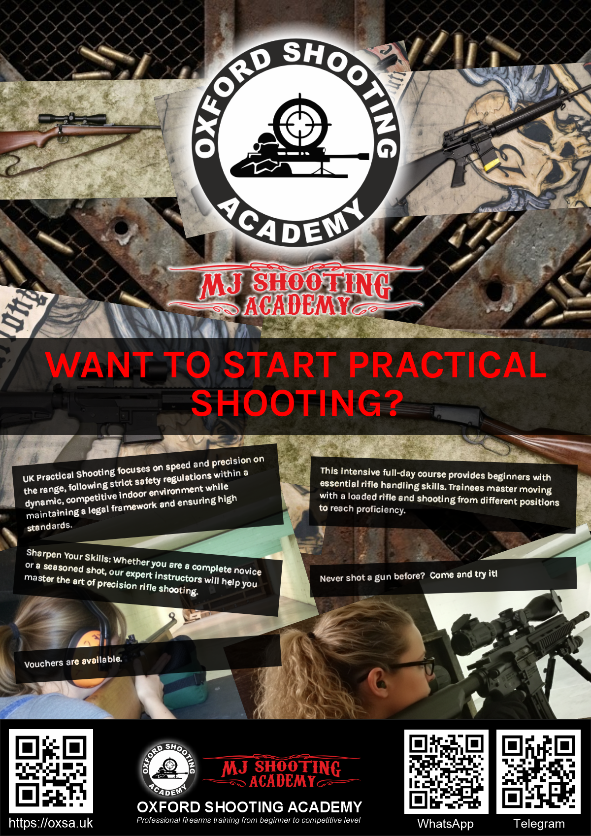 Professional shooting experience at a professional shooting range