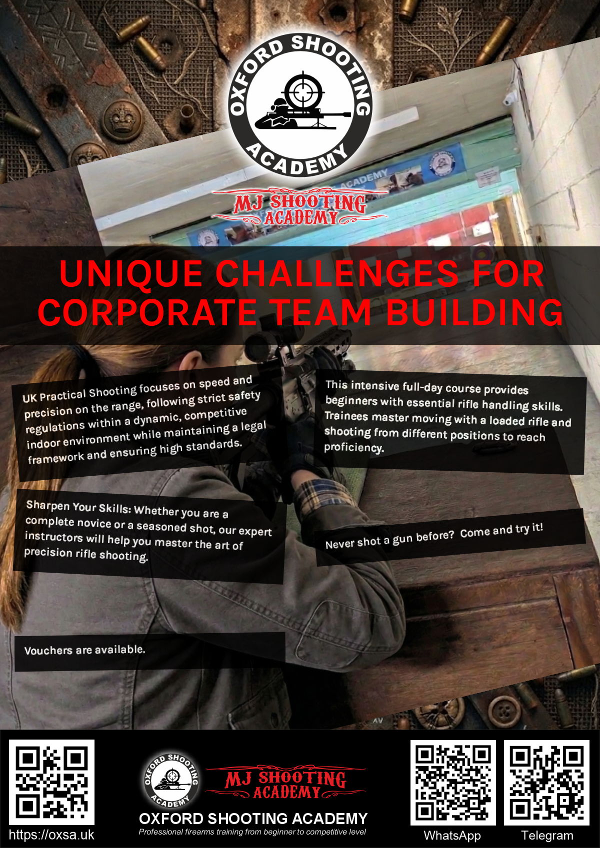 Indoor range shooting providing a unique experience day