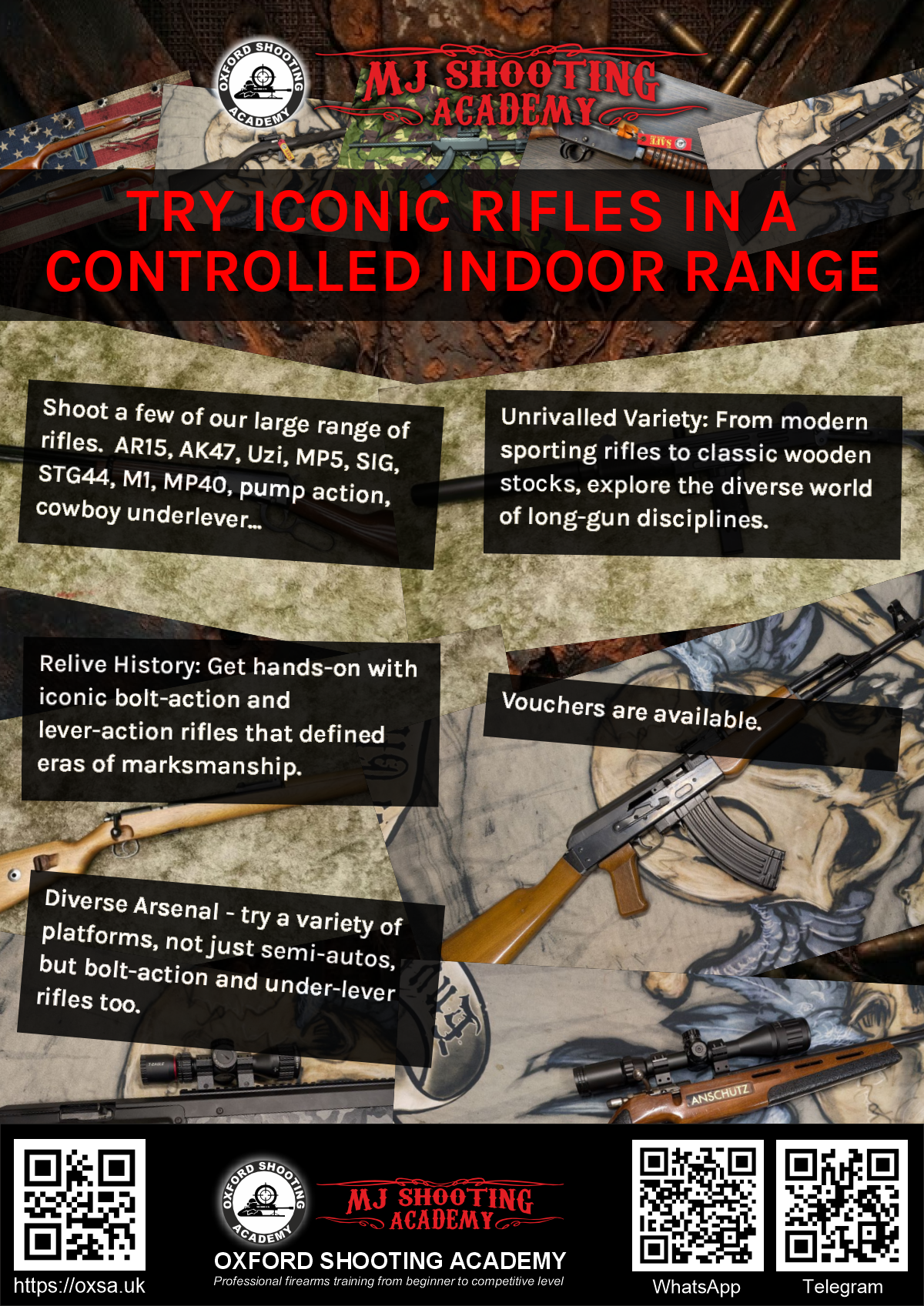 Sporting gun experience under supervised range conditions