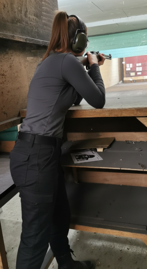 Professional shooting experience at a professional shooting range