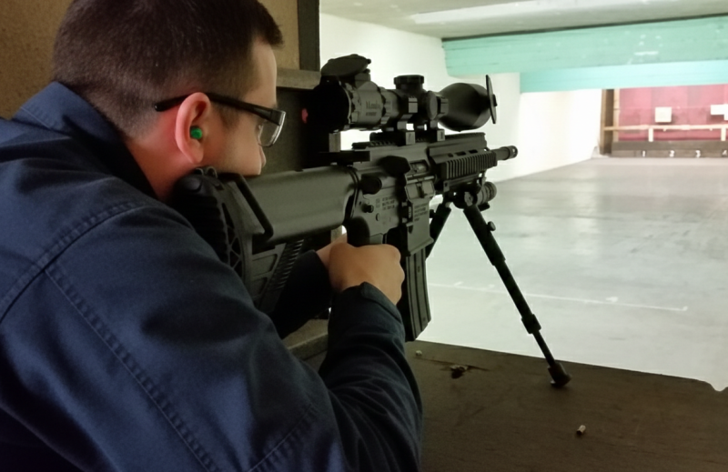 Professional shooting experience at a professional shooting range