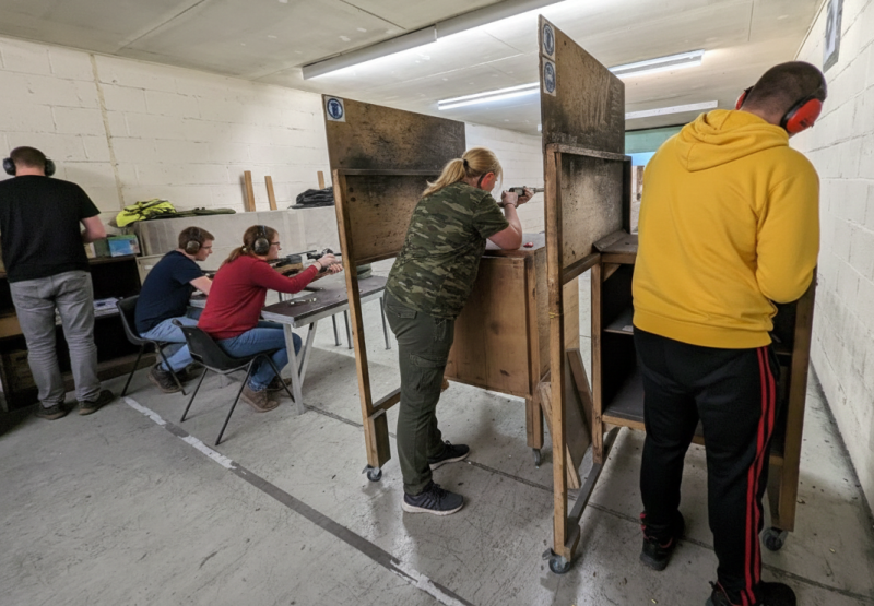 Historic rifle display with expert safety instruction