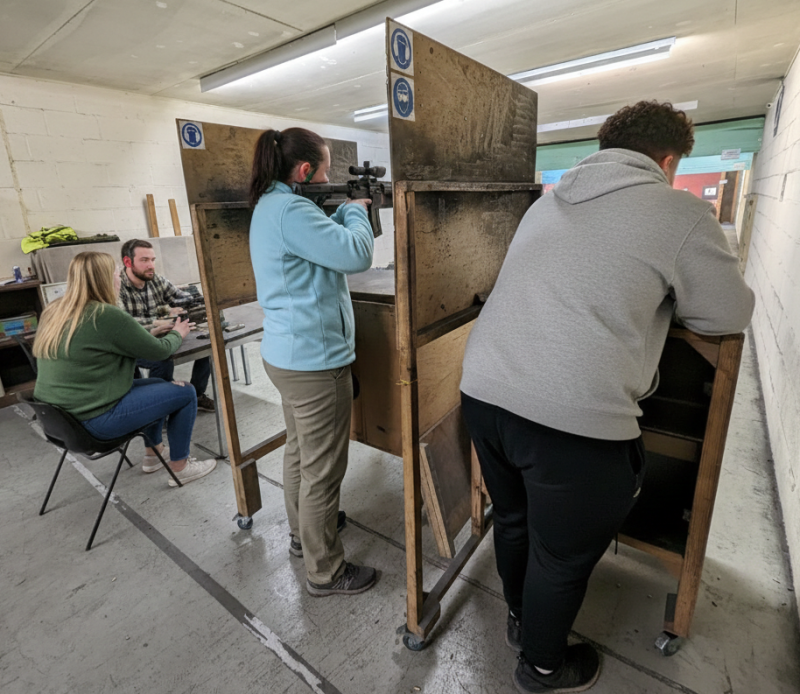 Historic rifle display with expert safety instruction