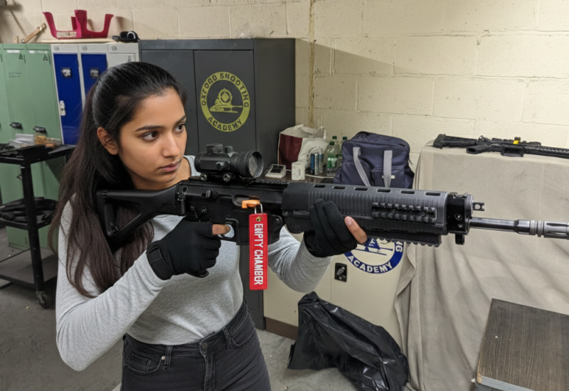 Professional shooting experience at a professional shooting range