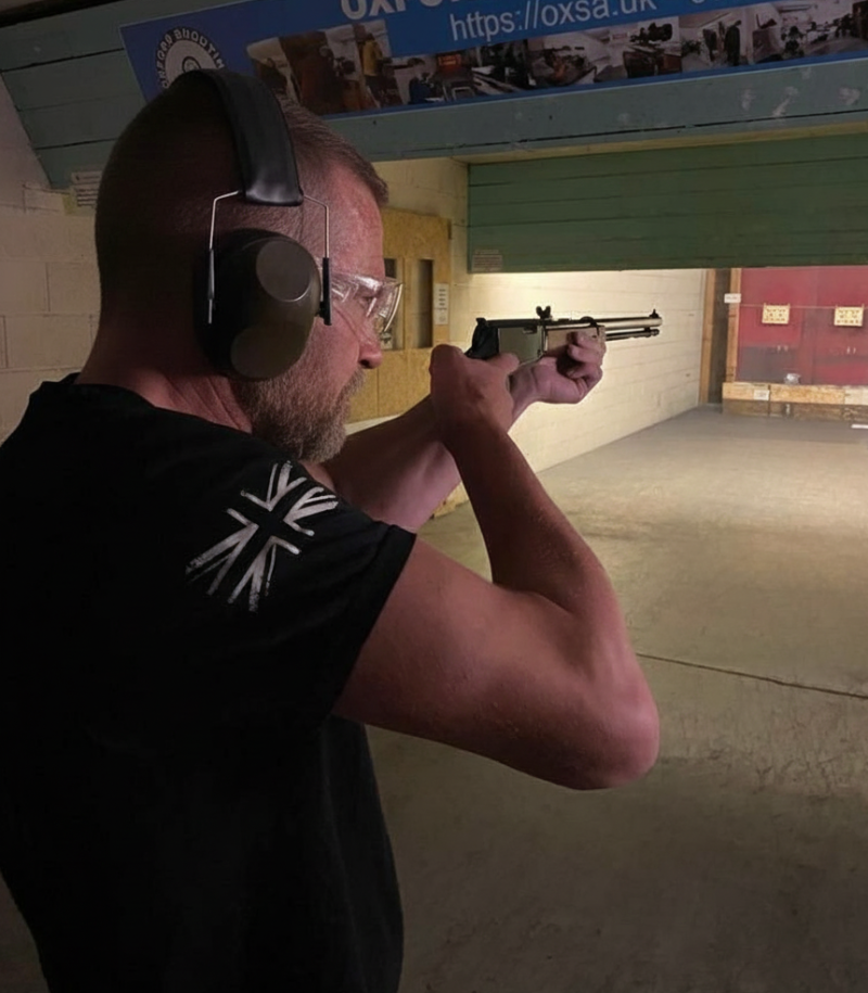 Professional shooting experience at a professional shooting range