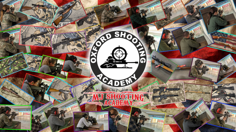 Firearms training session using various sporting firearms